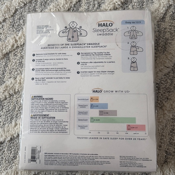 NWT Halo Cream Newborn SleepSack Swaddle in Microfleece - Picture 9 of 9